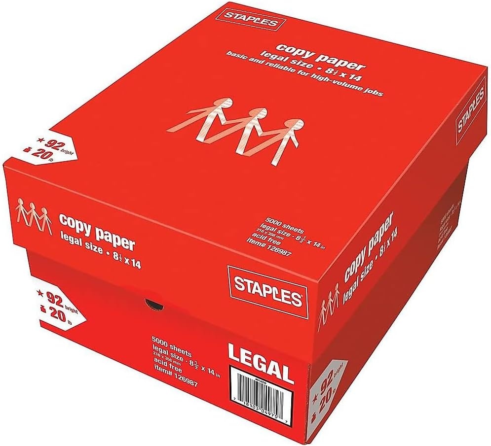 image:imageStaples Copy Paper 11 x 17 92 Brightness 20 lbs Ledger Size Paper For Office School amp Home10 Reams 5 000 Sheets