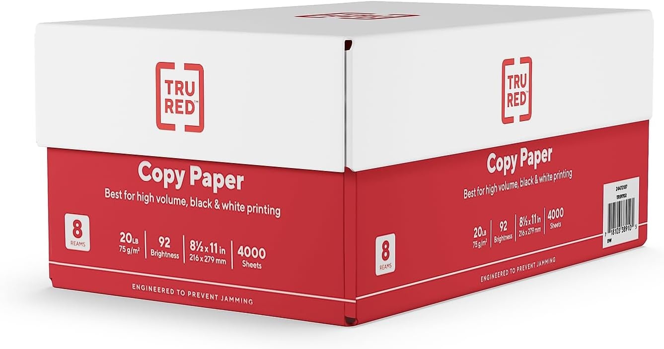 image:imageStaples Copy Paper 11 x 17 92 Brightness 20 lbs Ledger Size Paper For Office School amp Home8 Reams 4 000 Sheets