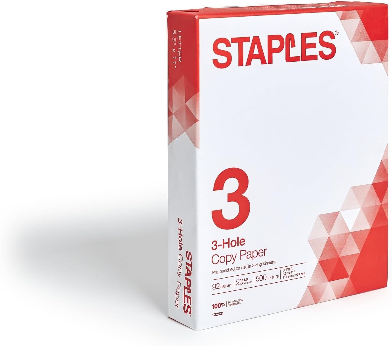image:imageStaples Copy Paper 8 12 x 11 3 Hole Punched Case For Office School amp Home500 Sheets