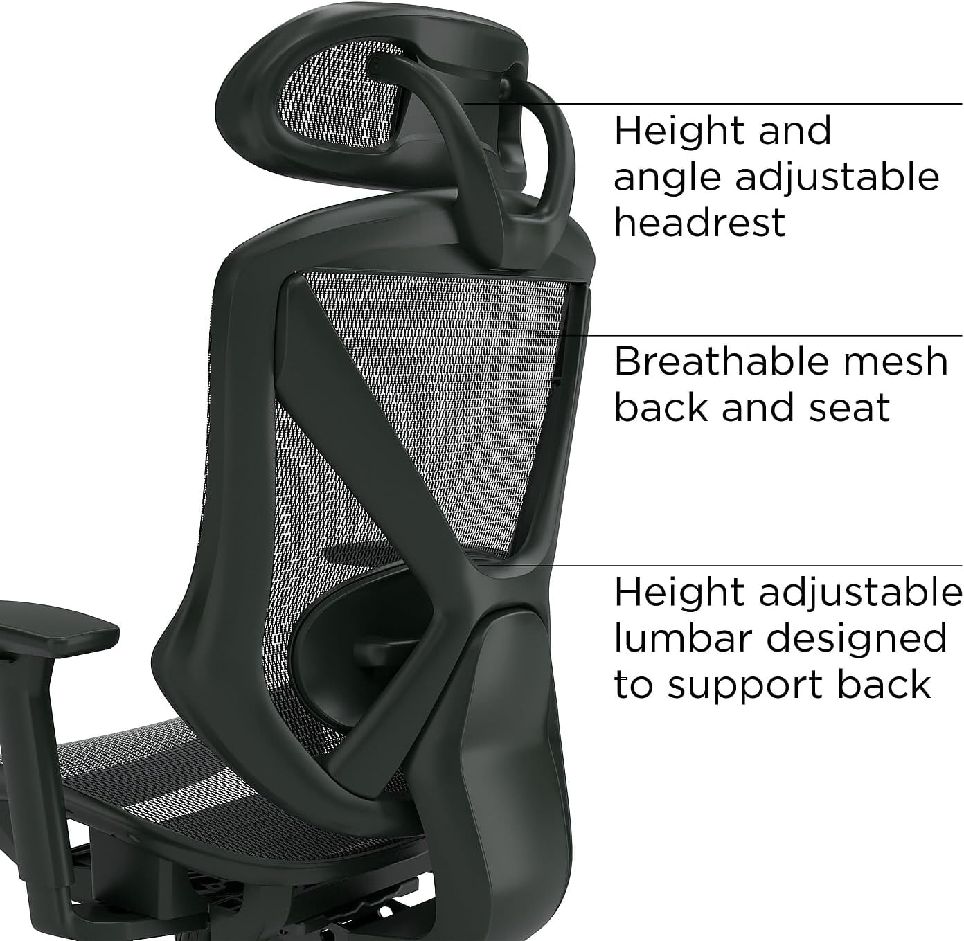 image:imageStaples Dexley Ergonomic Task Chair Mesh Ergonomic Lumbar Support Adjustable Height BlackBlack