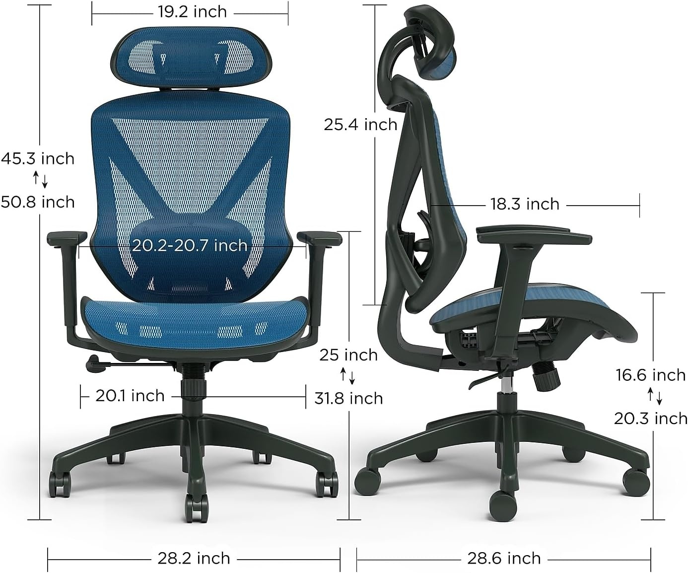 image:imageStaples Dexley Ergonomic Task Chair Mesh Ergonomic Lumbar Support Adjustable Height BlackBlue