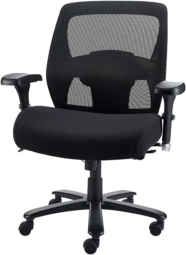 image:imageStaples Driscott Ergonomic Fabric Managers Big amp Tall Chair 400 lb Capacity Black 2Pack