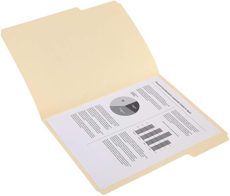 image:imageStaples File Folders Letter Size 13Cut Tabs Assorted Positions Manila Durable Paper Stock 100Pack
