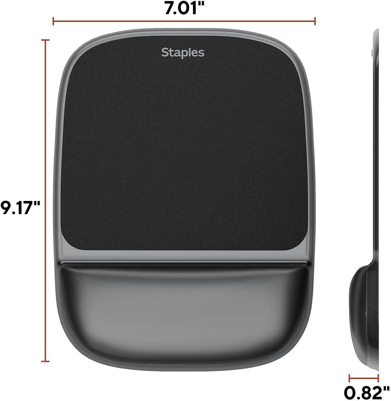 image:imageStaples Gel Mouse Pad and Wrist Rest Combo Ergonomic NonSlip Base Soft Gel Support for Comfortable Typing amp Precise Mouse Control Blue CrystalBlack