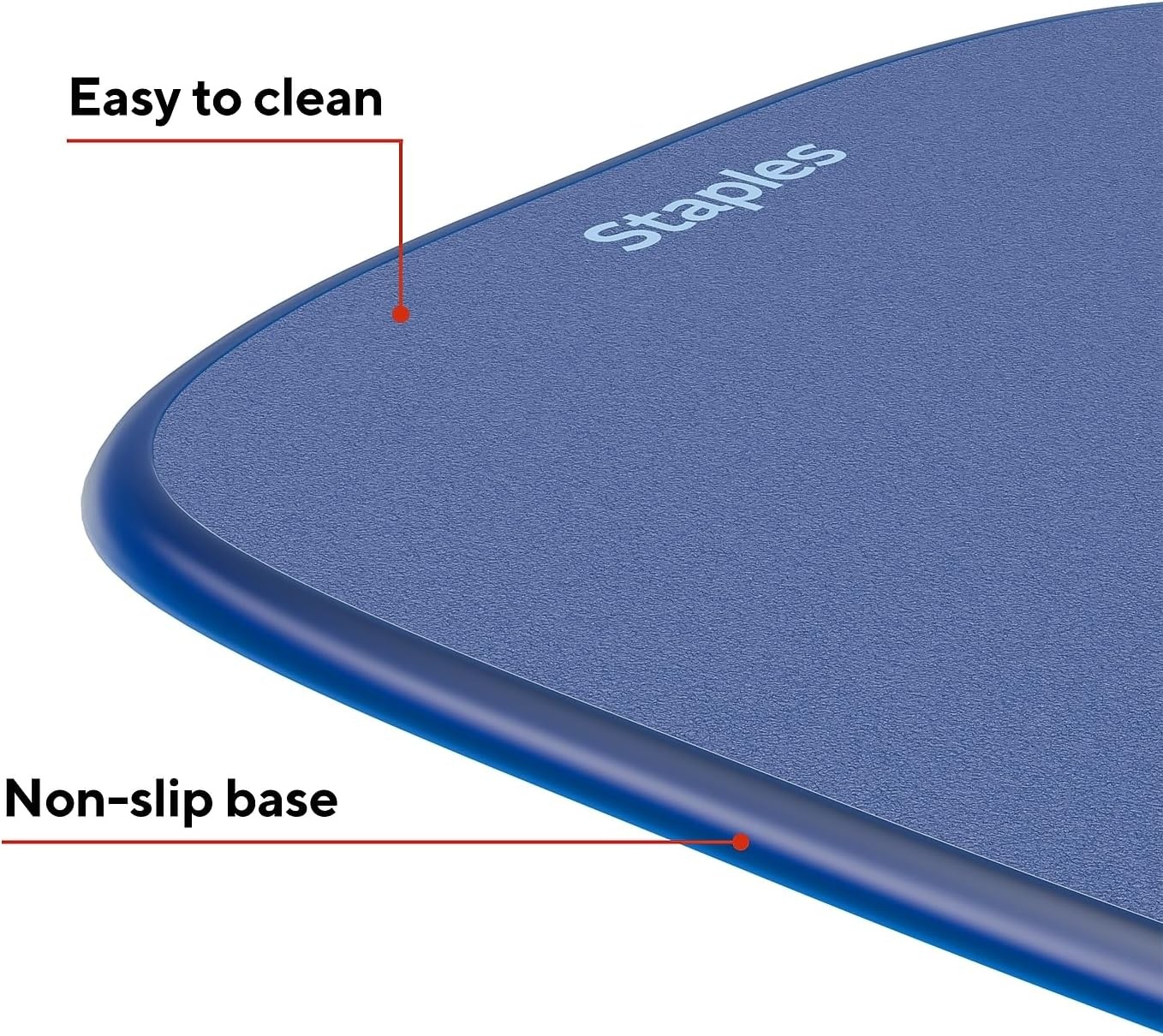 image:imageStaples Gel Mouse Pad and Wrist Rest Combo Ergonomic NonSlip Base Soft Gel Support for Comfortable Typing amp Precise Mouse Control Blue CrystalBlue