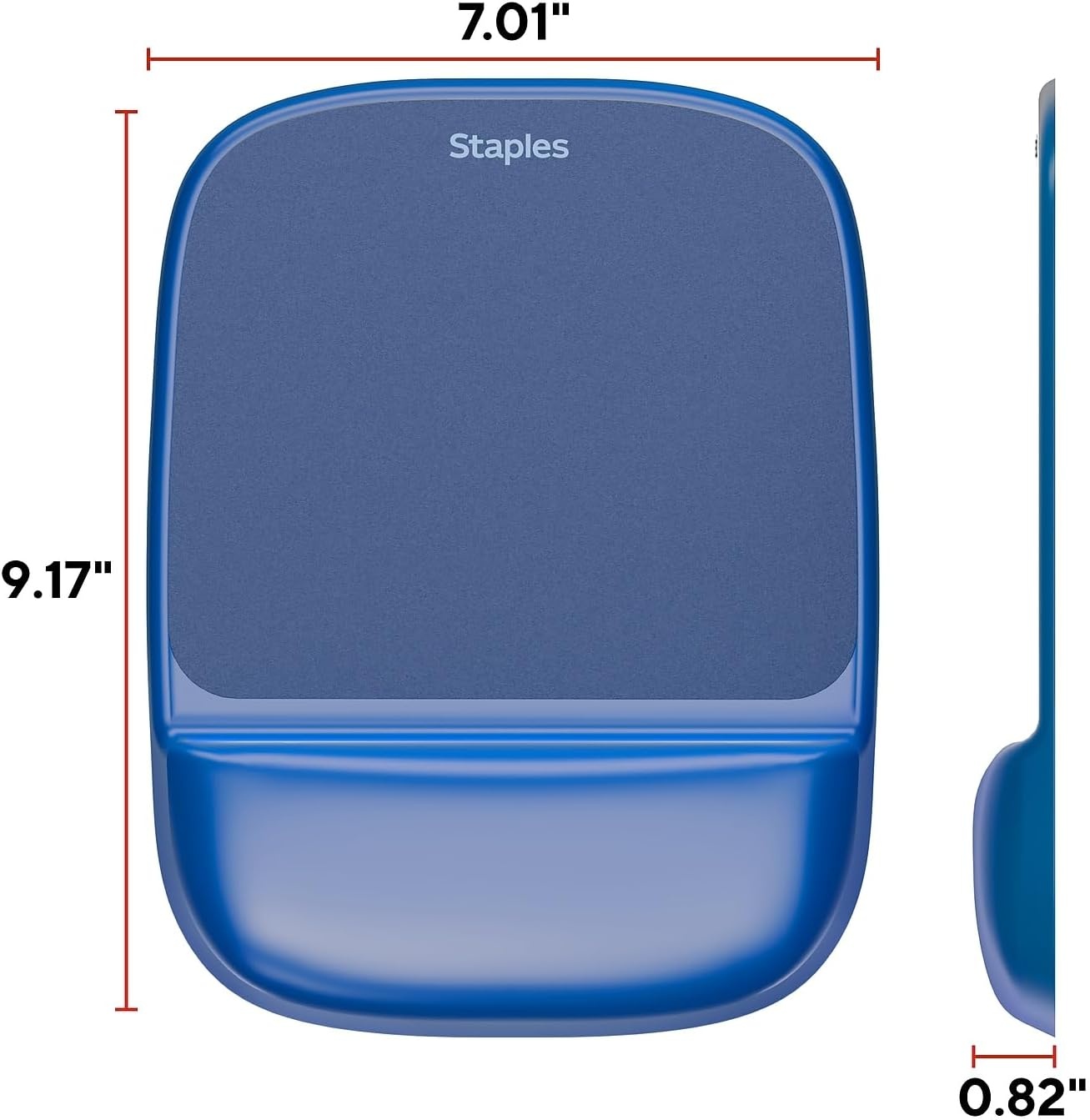 image:imageStaples Gel Mouse Pad and Wrist Rest Combo Ergonomic NonSlip Base Soft Gel Support for Comfortable Typing amp Precise Mouse Control Blue CrystalBlue