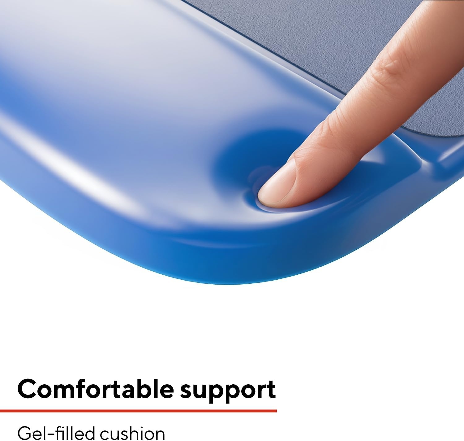 image:imageStaples Gel Mouse Pad and Wrist Rest Combo Ergonomic NonSlip Base Soft Gel Support for Comfortable Typing amp Precise Mouse Control Blue CrystalBlue