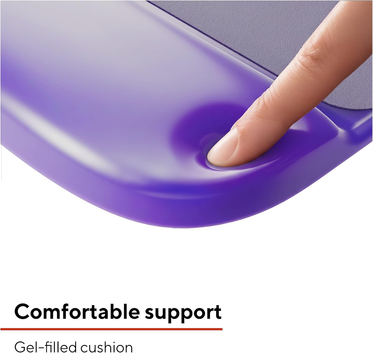image:imageStaples Gel Mouse Pad and Wrist Rest Combo Ergonomic NonSlip Base Soft Gel Support for Comfortable Typing amp Precise Mouse Control Blue CrystalPurple