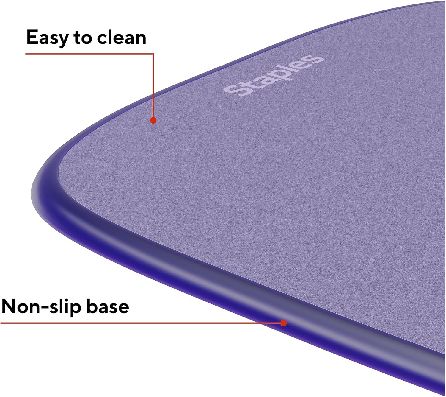 image:imageStaples Gel Mouse Pad and Wrist Rest Combo Ergonomic NonSlip Base Soft Gel Support for Comfortable Typing amp Precise Mouse Control Blue CrystalPurple