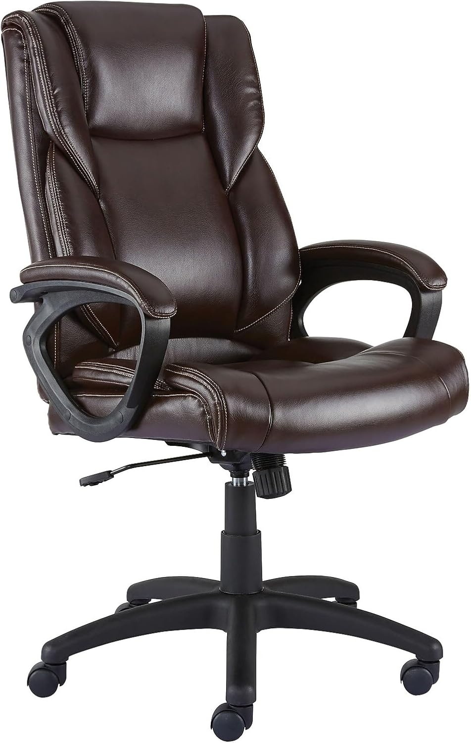 image:imageStaples Kelburne Luxura Faux Leather Computer and Desk Chair Brown 2Pack