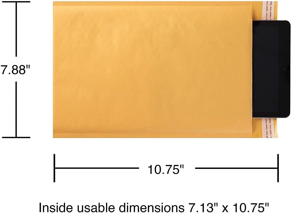 image:imageStaples Kraft Bubble Mailers 5 Size 105 x 16 100PackBubble Mailer