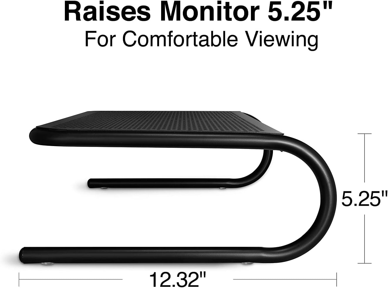 image:imageStaples Large Monitor Riser for up to 46 MonitorTV Black Desktop Stand for Ergonomic Viewing amp Storage 2Pack