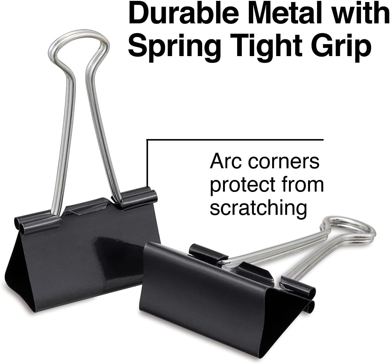 image:imageStaples Medium Binder Clips 063 Capacity Black 144 ClipsPack ST3200312 Pack