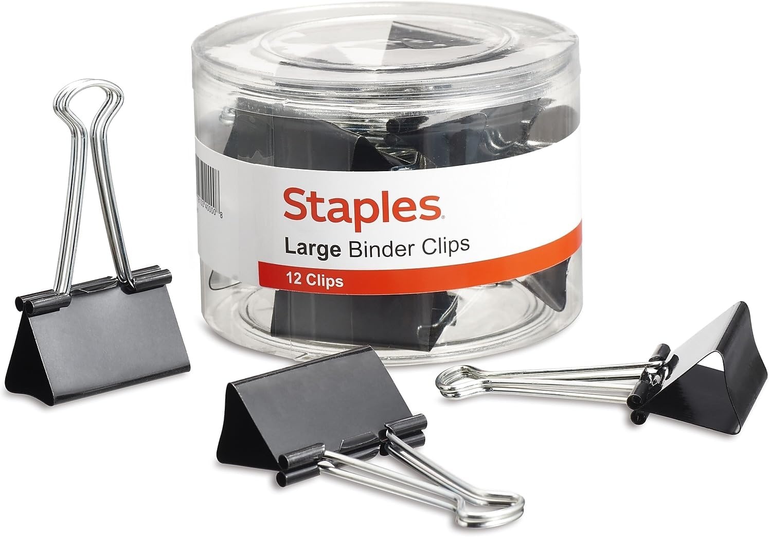 image:imageStaples Medium Binder Clips 063 Capacity Black 144 ClipsPack ST3200312 Pack