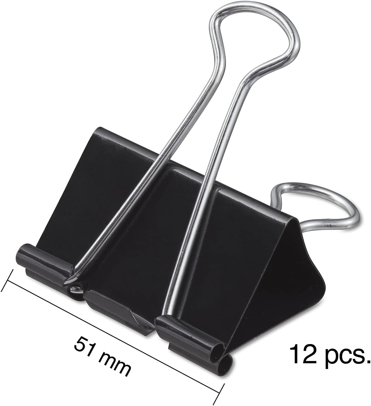 image:imageStaples Medium Binder Clips 063 Capacity Black 144 ClipsPack ST3200312 Pack