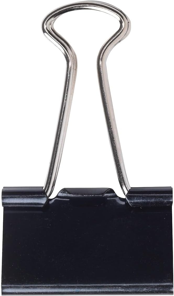 image:imageStaples Medium Binder Clips 063 Capacity Black 144 ClipsPack ST3200312 Pack