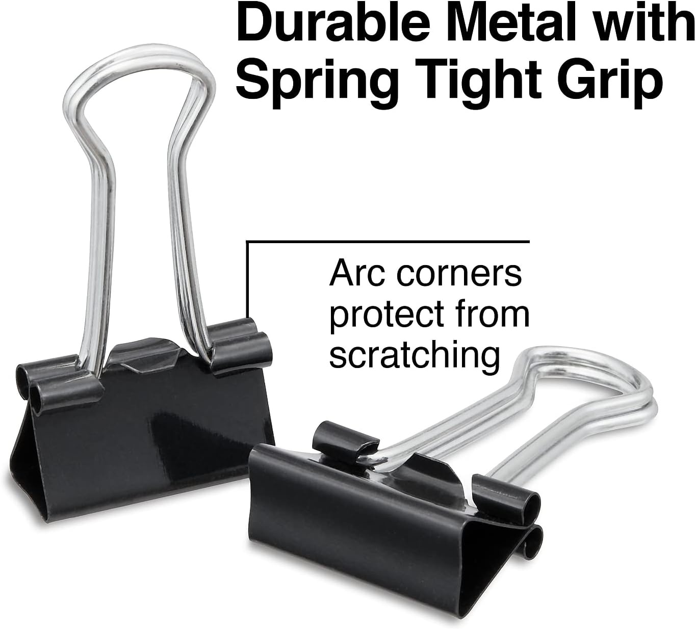 image:imageStaples Medium Binder Clips 063 Capacity Black 144 ClipsPack ST32003144 Pack