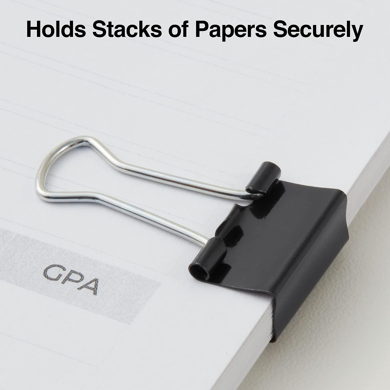 image:imageStaples Medium Binder Clips 063 Capacity Black 144 ClipsPack ST32003144 Pack