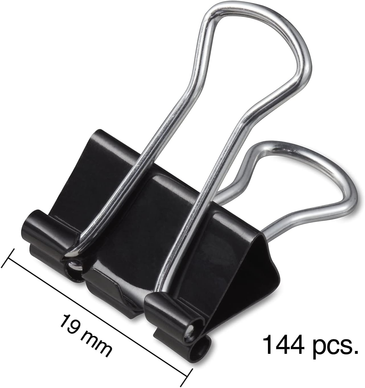 image:imageStaples Medium Binder Clips 063 Capacity Black 144 ClipsPack ST32003144 Pack