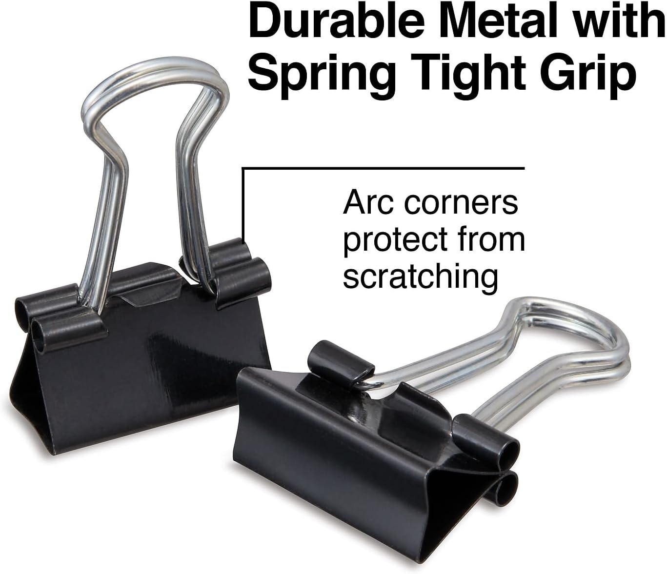 image:imageStaples Medium Binder Clips 063 Capacity Black 144 ClipsPack ST32003144 Pack