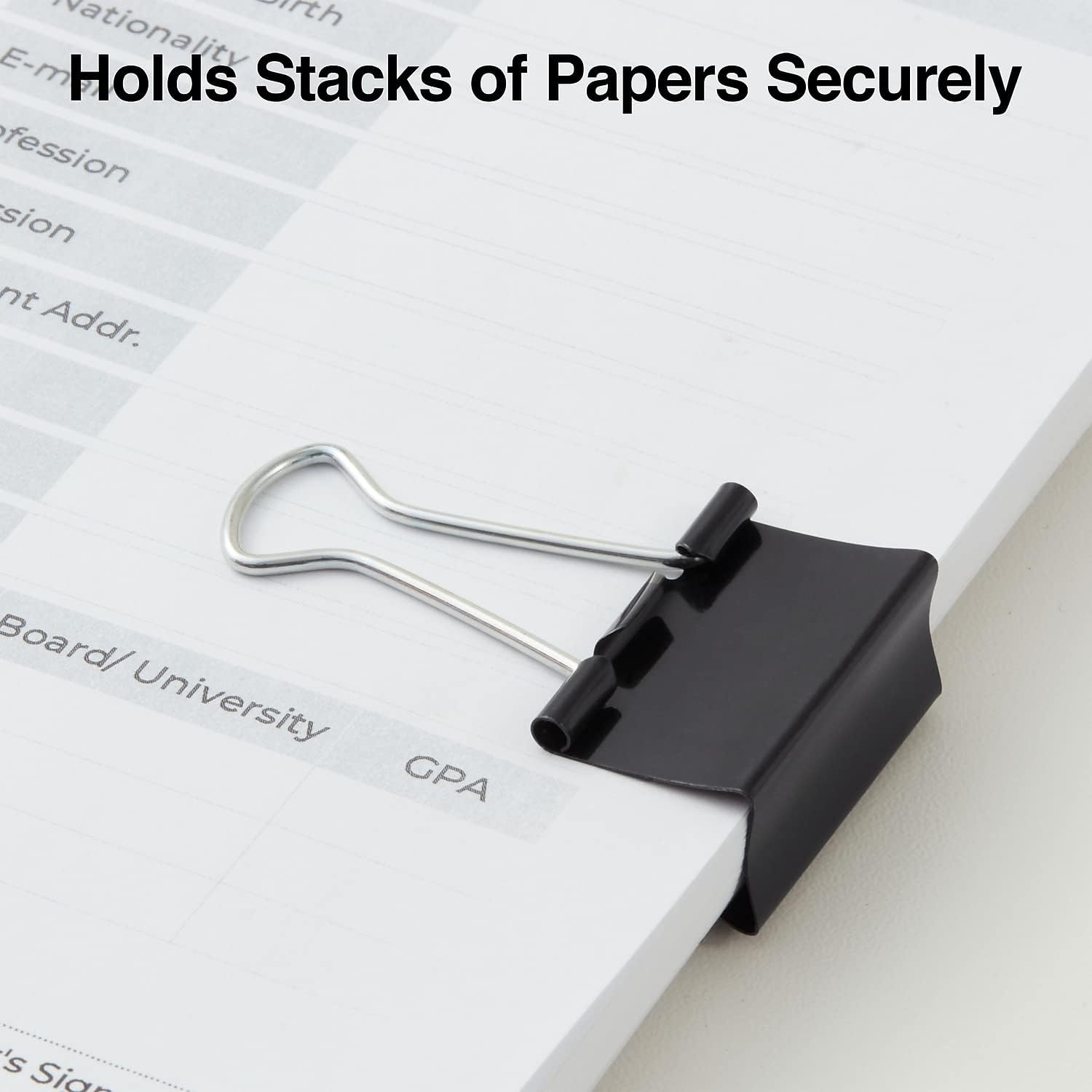image:imageStaples Medium Binder Clips 063 Capacity Black 144 ClipsPack ST3200324 Pack