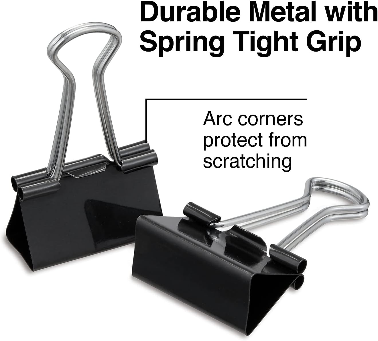 image:imageStaples Medium Binder Clips 063 Capacity Black 144 ClipsPack ST3200324 Pack