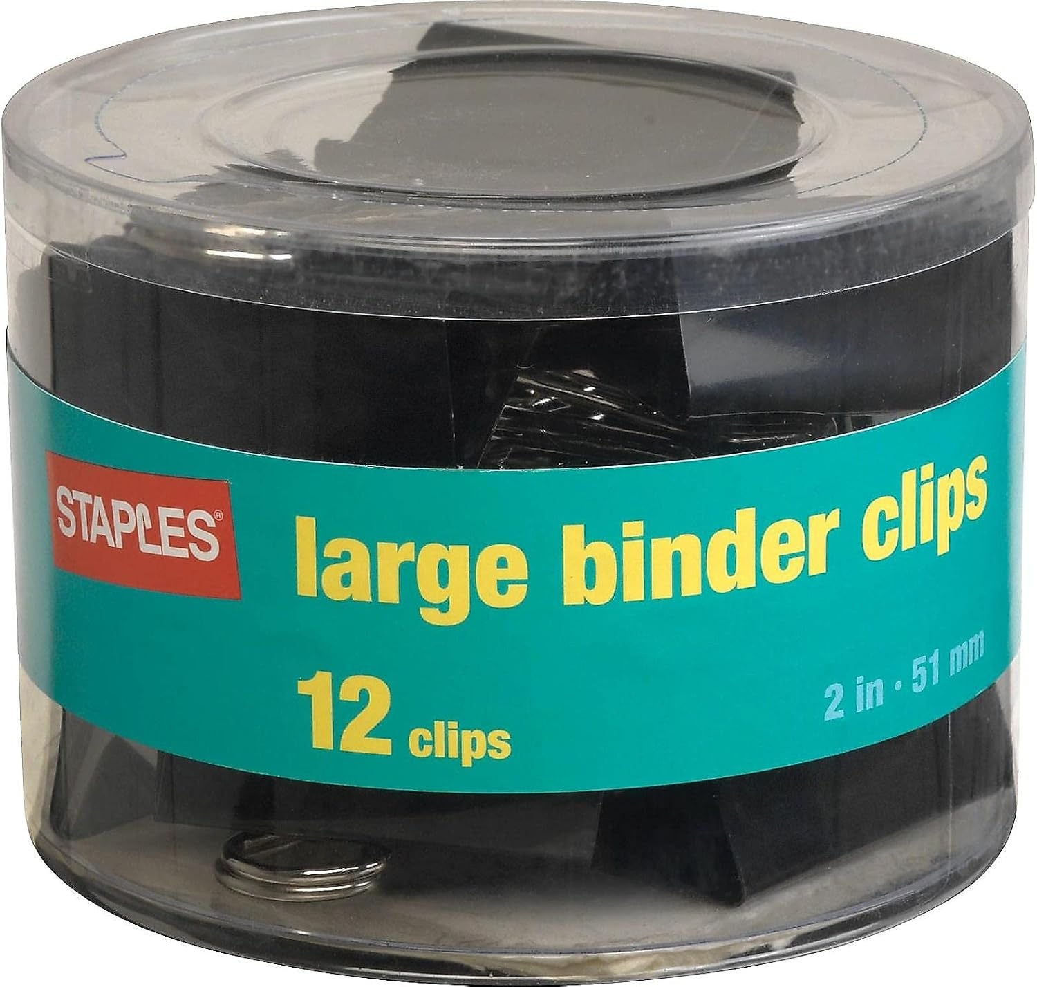 image:imageStaples Medium Binder Clips 063 Capacity Black 144 ClipsPack ST32003288 Pack