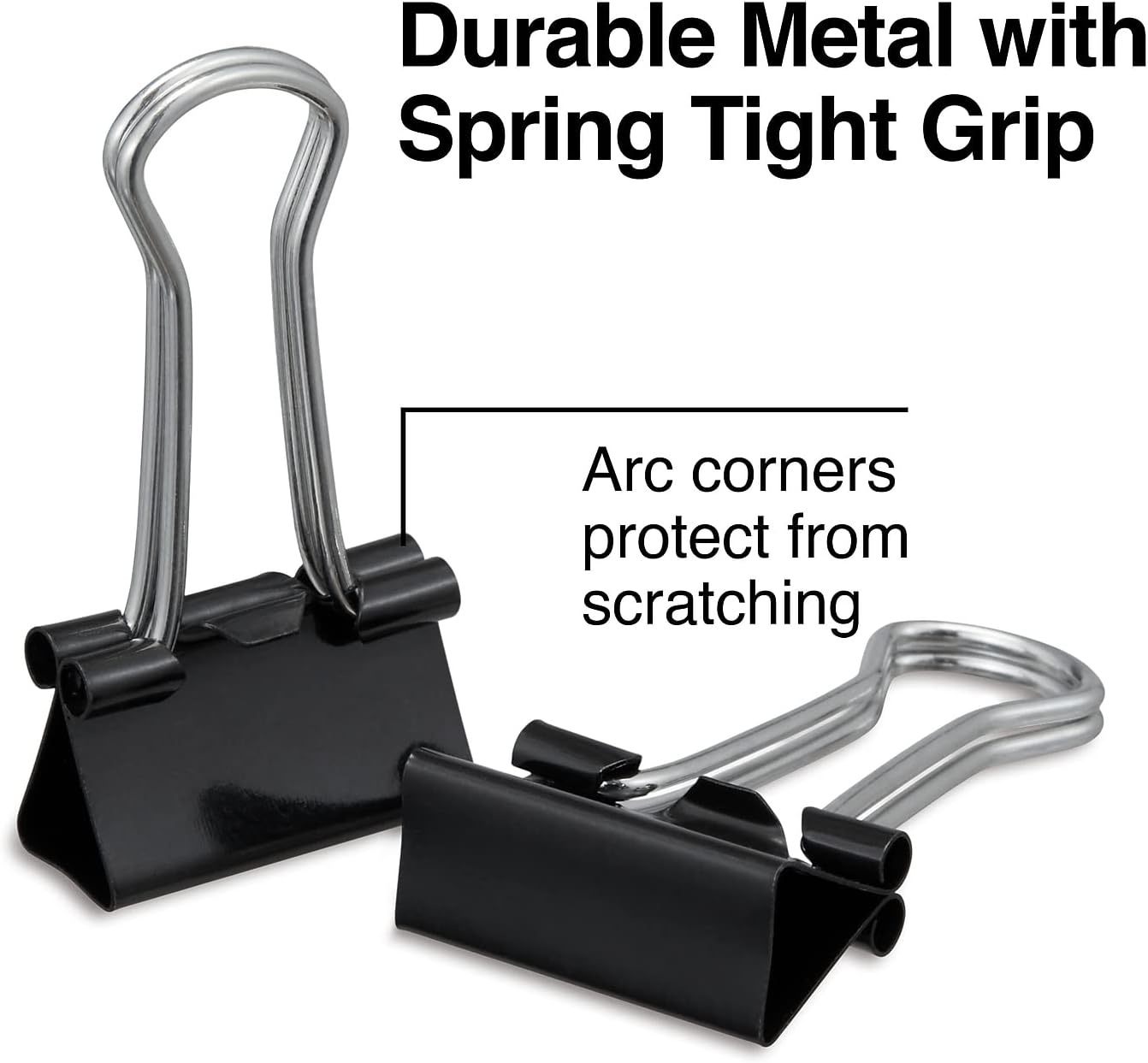 image:imageStaples Medium Binder Clips 063 Capacity Black 144 ClipsPack ST3200340 Pack