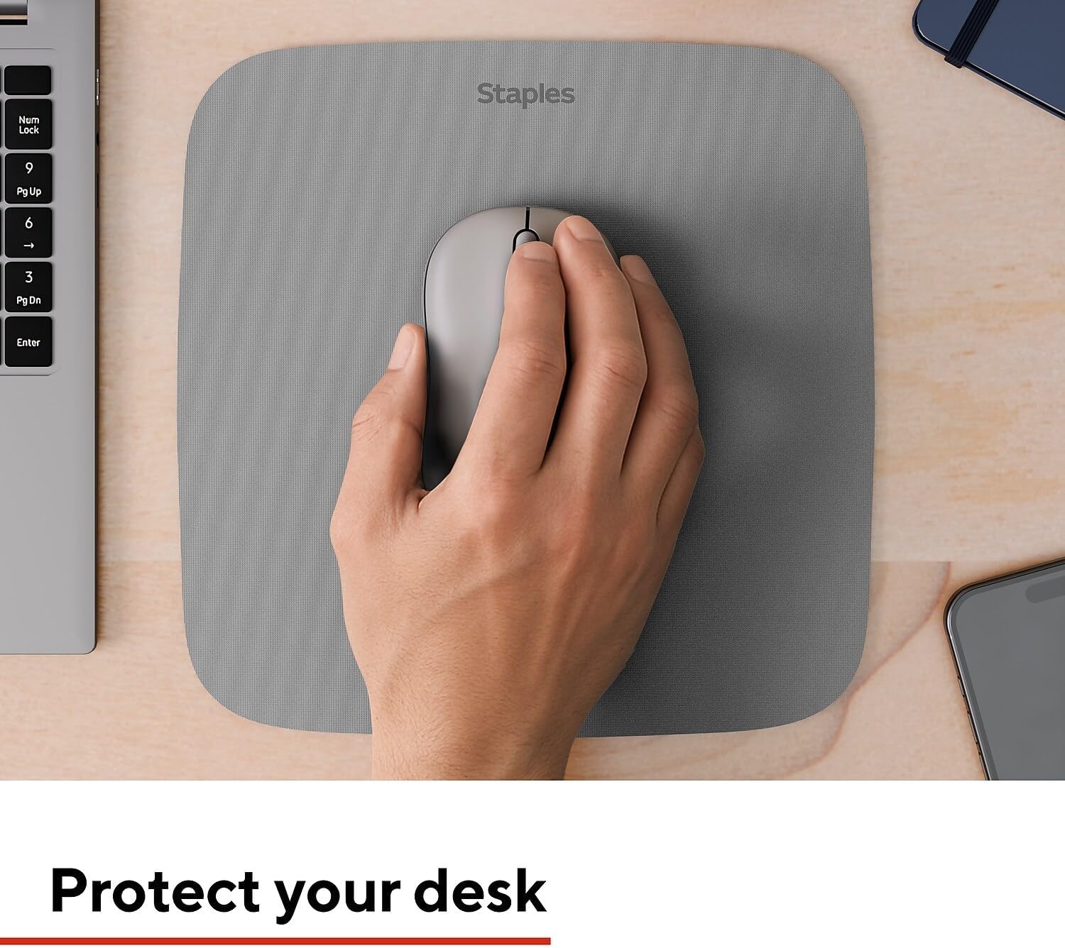 image:imageStaples Mouse Pad Lavender Design Mousepads for Computers amp Laptops 2Count Value PackGray