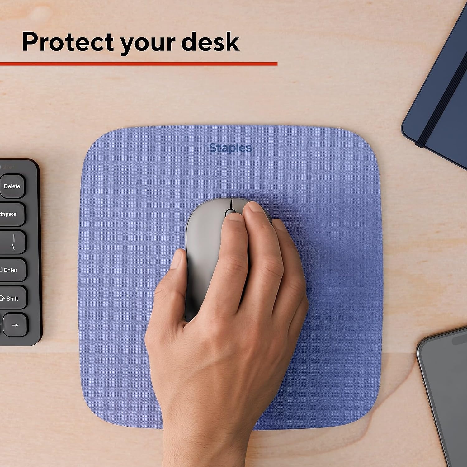 image:imageStaples Mouse Pad Lavender Design Mousepads for Computers amp Laptops 2Count Value PackLavender