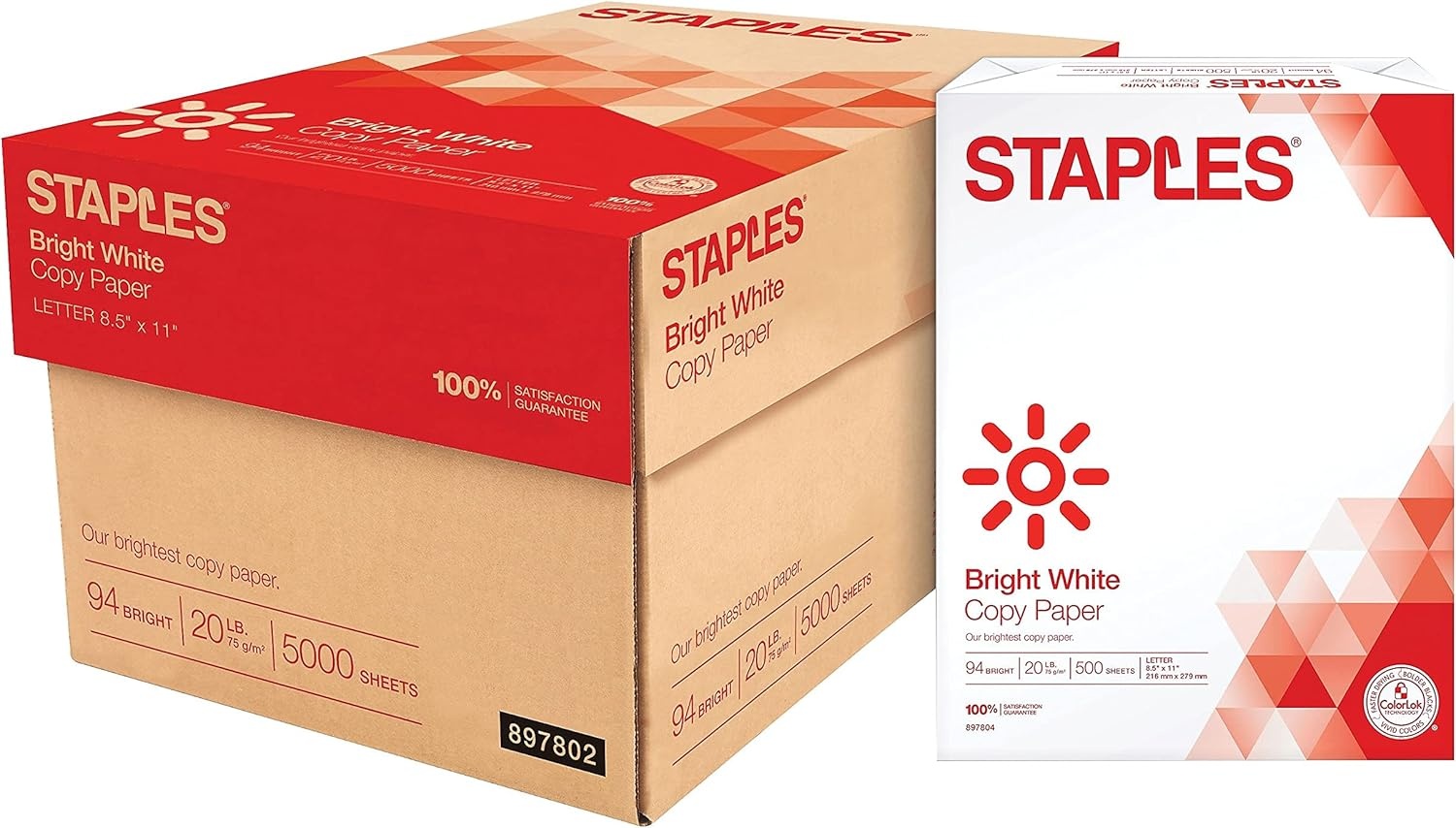 image:imageStaples Multiuse 85Inch X 11Inch Copy Paper 20 Lbs 94 Brightness 500Rm 5 RmCt5 000 Sheets