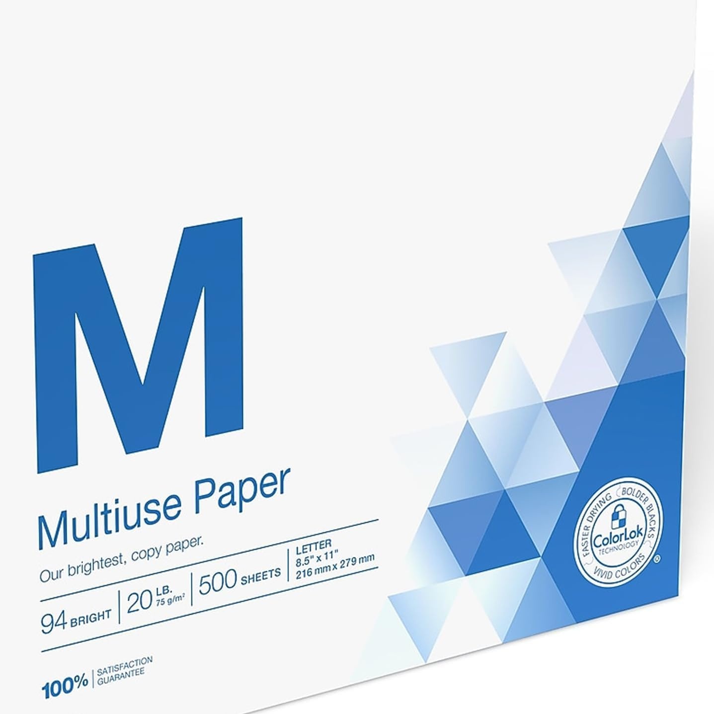 image:imageStaples Multiuse 85Inch X 11Inch Copy Paper 20 Lbs 94 Brightness 500Rm 5 RmCt500 Sheets