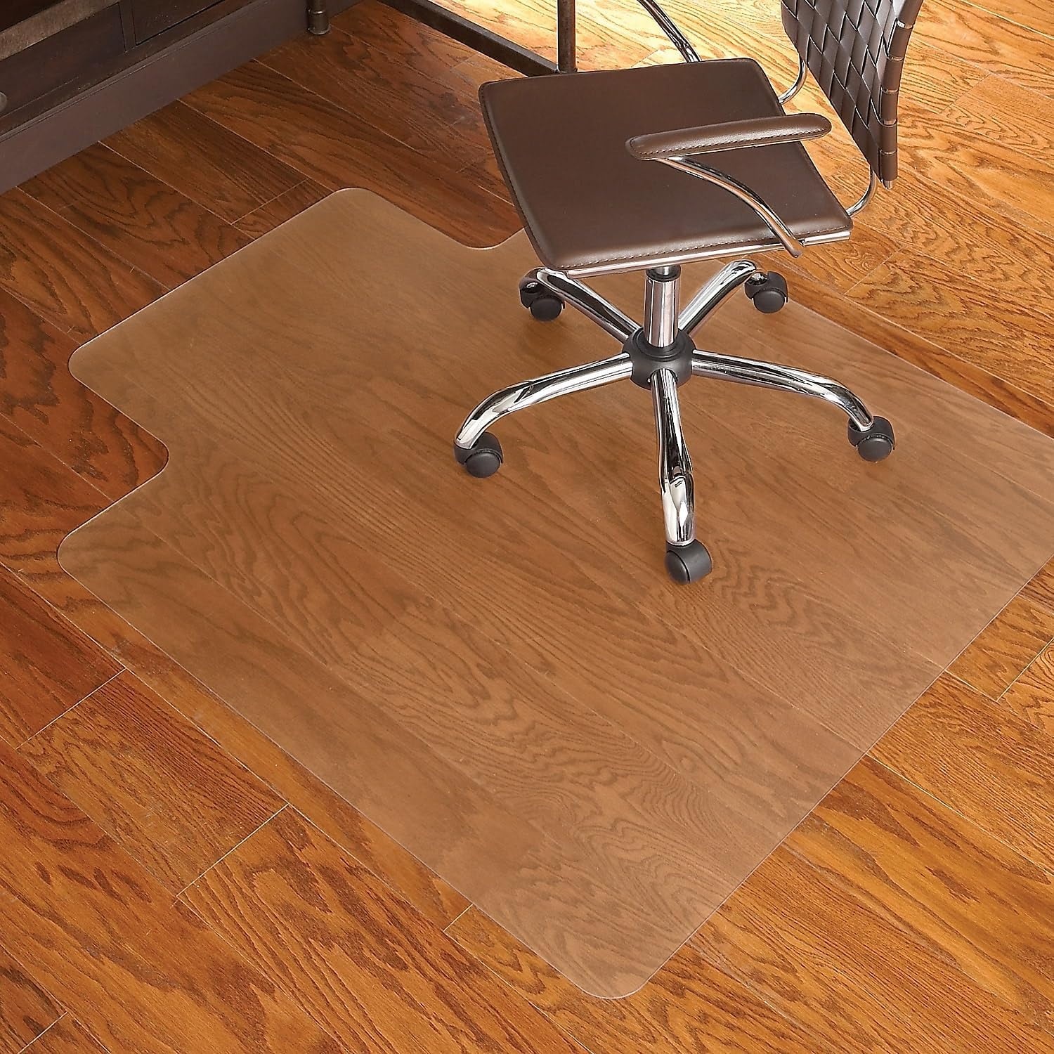 image:imageStaples Office Chair Mat Clear Floor Mats with Lip FlatPile Carpets Extended UnderDesk Coverage 355 x 475 Inch Smooth Glide36 x 48