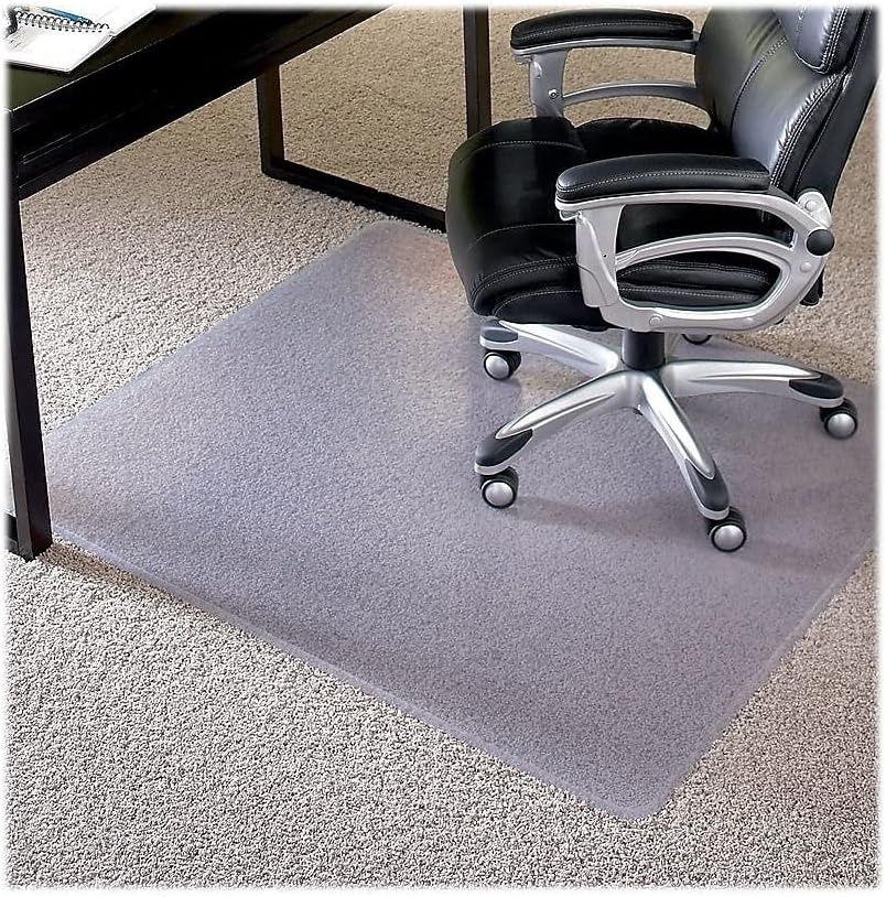 image:imageStaples Office Chair Mat for Carpeted Floors 2MM Computer Rolling Chair Mats Easy Glide for Chairs 55 24 48 36 72 Protects Floors Suitable for Home Desk Work Office Size 60 x 60