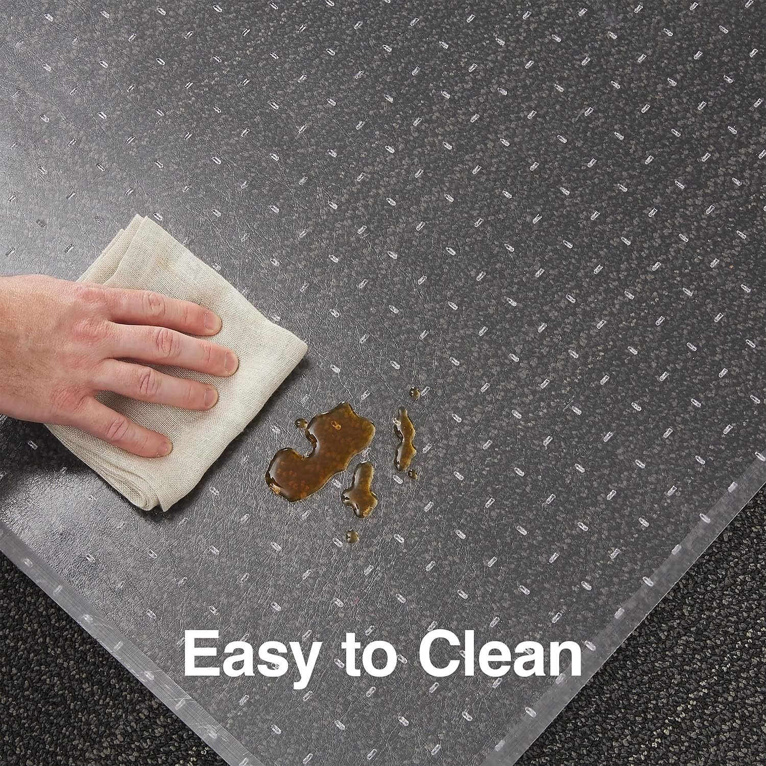 image:imageStaples Office Chair Mat for Carpeted Floors 2MM Computer Rolling Chair Mats Easy Glide for Chairs 55 24 48 36 72 Protects Floors Suitable for Home Desk Work Office Size 60 x 60