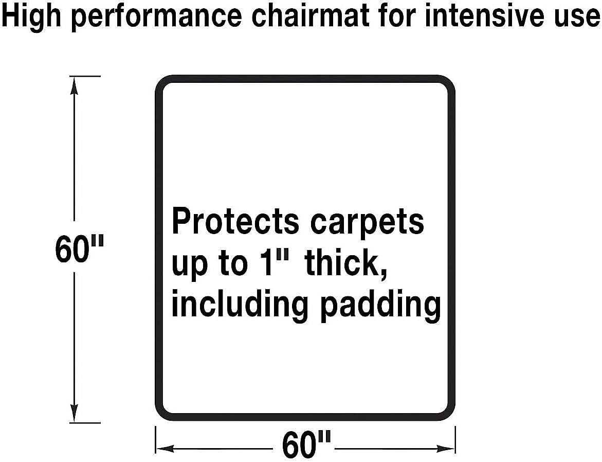 image:imageStaples Office Chair Mat for Carpeted Floors 2MM Computer Rolling Chair Mats Easy Glide for Chairs 55 24 48 36 72 Protects Floors Suitable for Home Desk Work Office Size 60 x 60