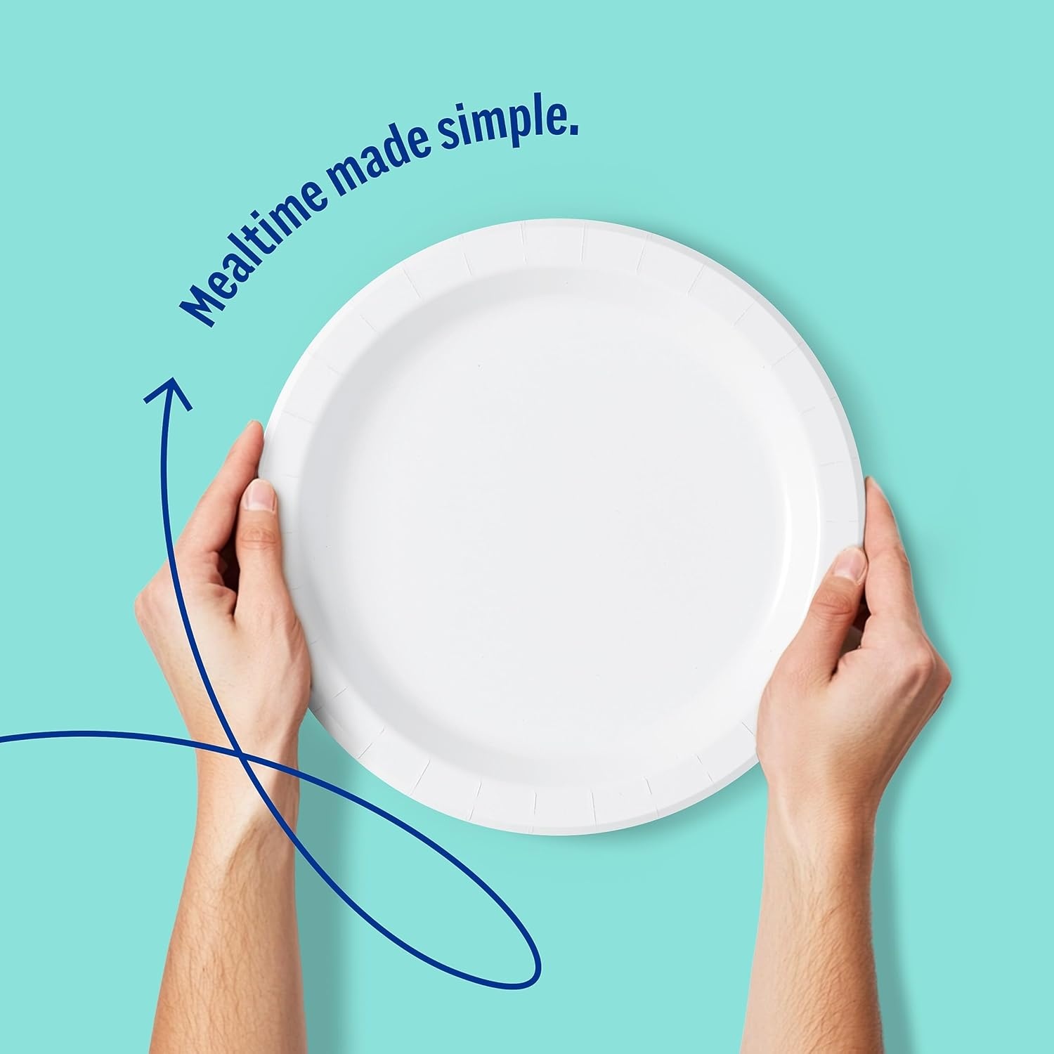 image:imageStaples Perk 85 Inch Paper Plates 500 Count Bulk Medium Weight Microwave Safe Disposable Plates for Everyday Use and Parties100 Pack