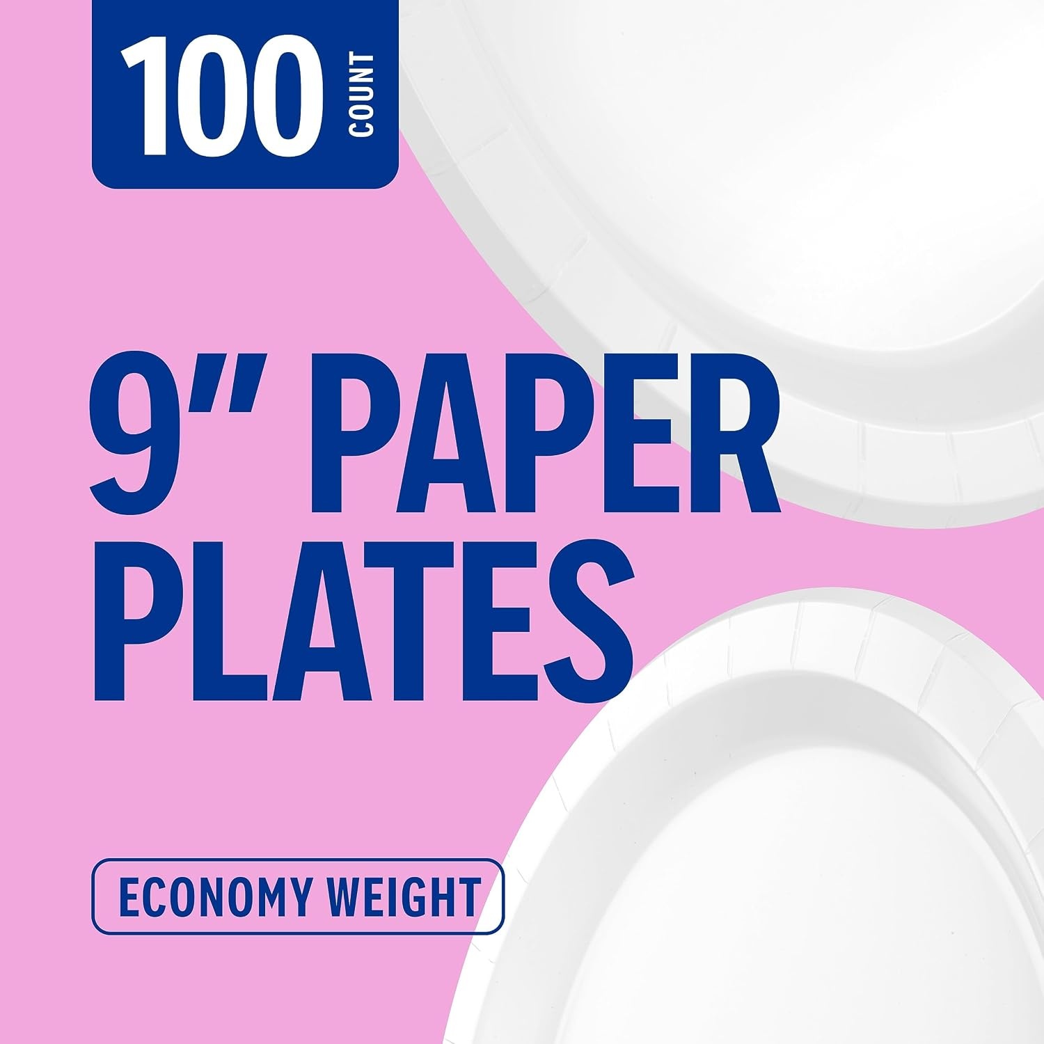 image:imageStaples Perk 85 Inch Paper Plates 500 Count Bulk Medium Weight Microwave Safe Disposable Plates for Everyday Use and Parties100 Pack