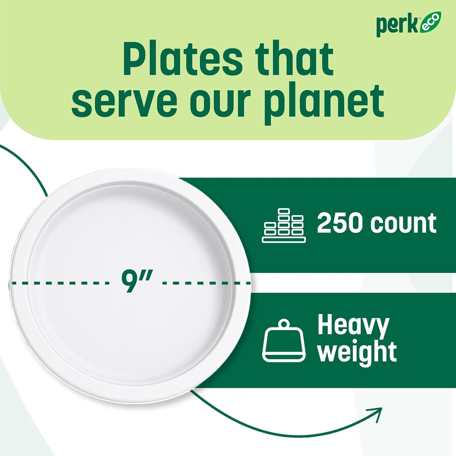 image:imageStaples Perk Eco 9 Inch Paper Plates 250 Count Bulk Disposable Plates for Everyday Meals Parties amp Events