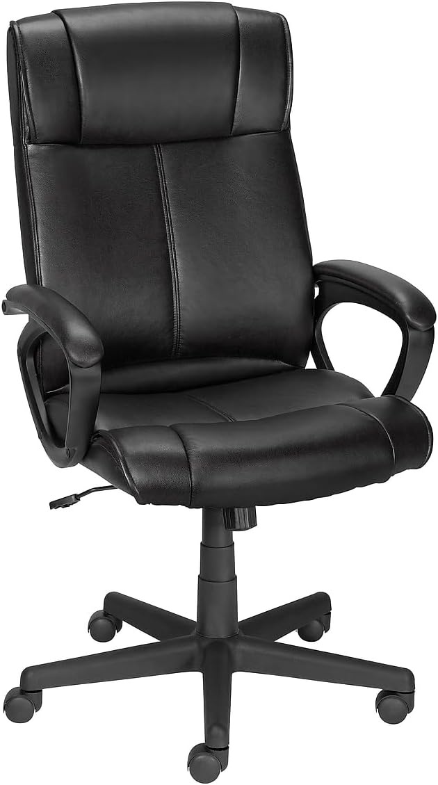 image:imageStaples Turcotte Luxura Faux Leather Computer and Desk Chair Black 2Pack