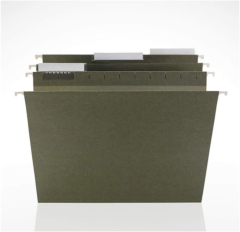 image:imageTRU RED Hanging File Folders Letter Size 5Tab Standard Green HeavyDuty Construction 250Box3Tab
