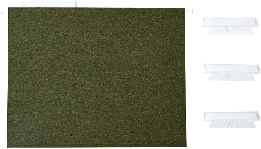 image:imageTRU RED Hanging File Folders Letter Size 5Tab Standard Green HeavyDuty Construction 250Box3Tab