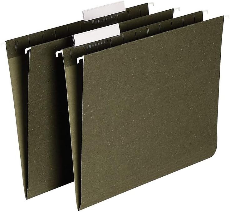 image:imageTRU RED Hanging File Folders Letter Size 5Tab Standard Green HeavyDuty Construction 250Box3Tab