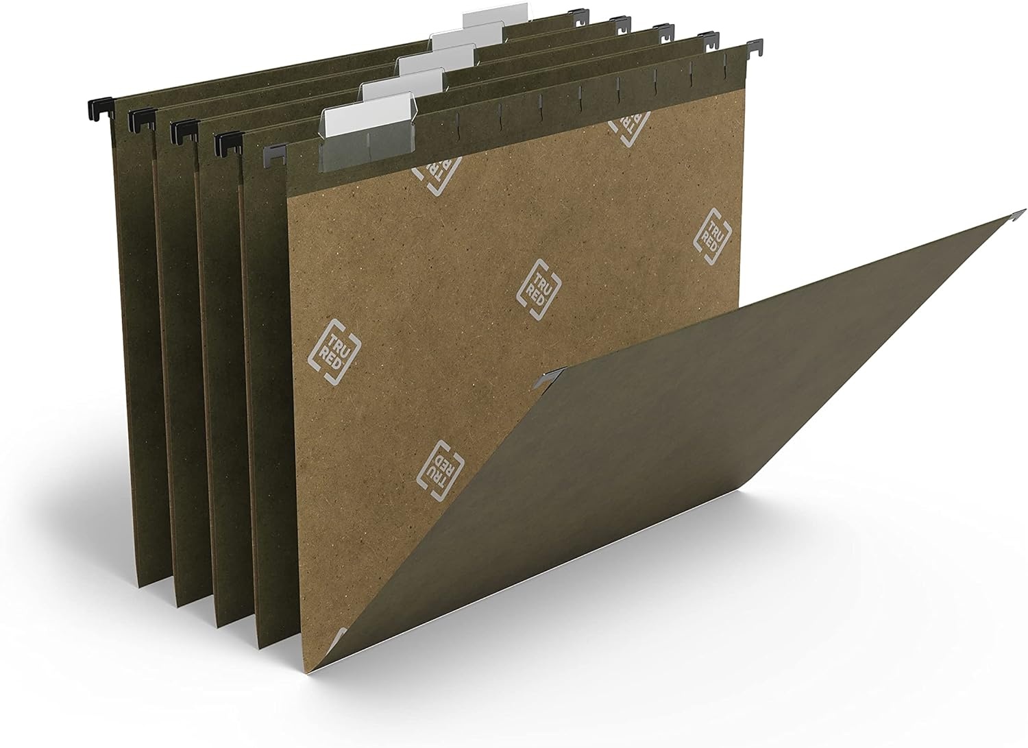 image:imageTRU RED Hanging File Folders Letter Size 5Tab Standard Green HeavyDuty Construction 250Box5Tab
