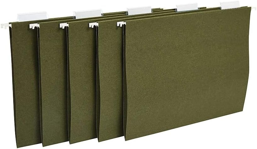image:imageTRU RED Hanging File Folders Letter Size 5Tab Standard Green HeavyDuty Construction 250Box5Tab