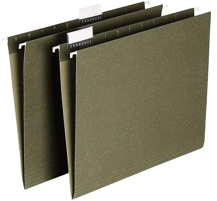 image:imageTRU RED Hanging File Folders Letter Size 5Tab Standard Green HeavyDuty Construction 250Box5Tab