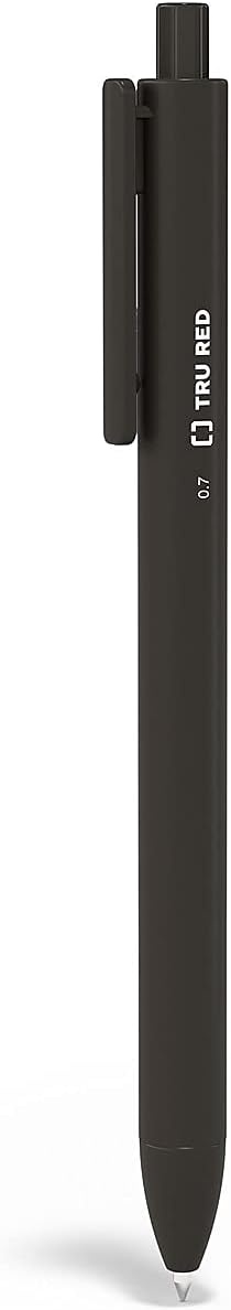 image:imageTRU RED Retractable Gel Pens Medium Point 07mm Black Ink 24 Pack QuickDry Pens for Office amp Classroom Stocking