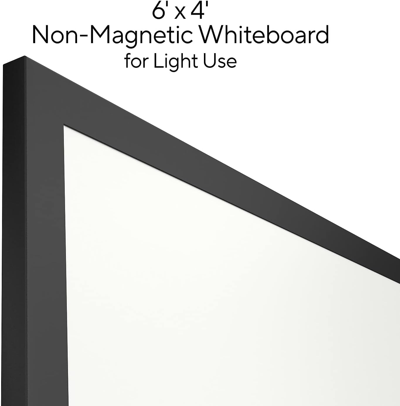 image:imageTRU RED Steel Magnetic Whiteboard Dry Erase Board for Wall White Board with Satin Frame 2 ft x 15 ftBlack