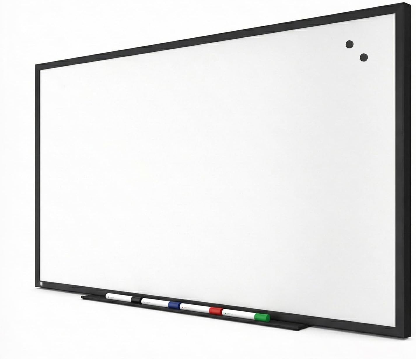 image:imageTRU RED Steel Magnetic Whiteboard Dry Erase Board for Wall White Board with Satin Frame 2 ft x 15 ftBlack
