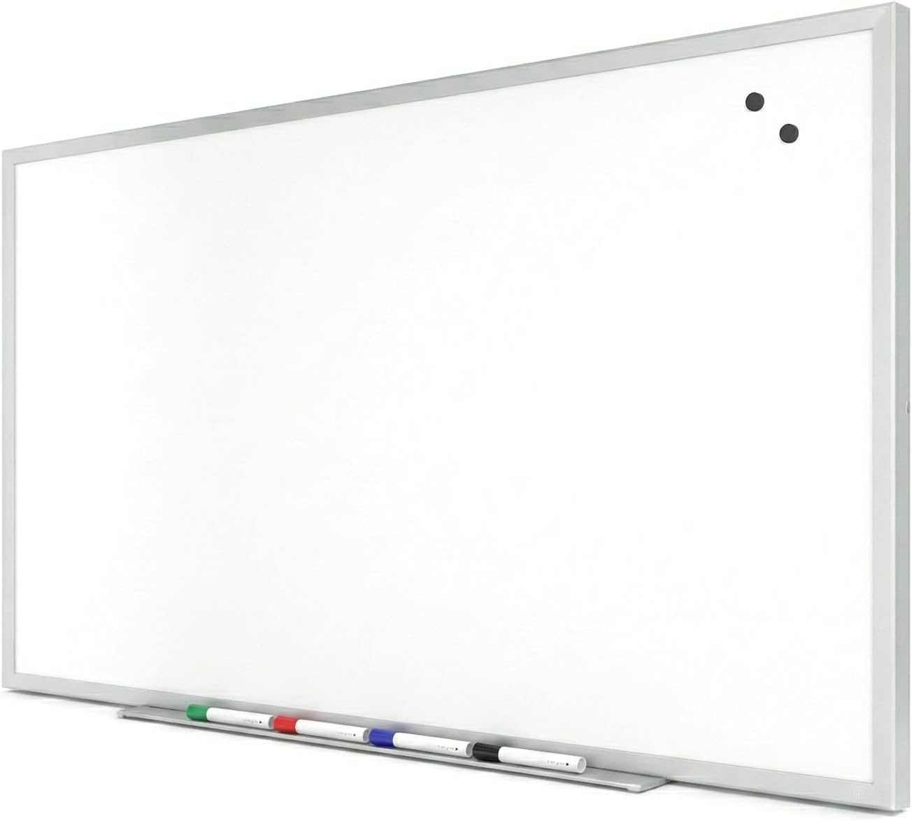 image:imageTRU RED Steel Magnetic Whiteboard Dry Erase Board for Wall White Board with Satin Frame 2 ft x 15 ftGray